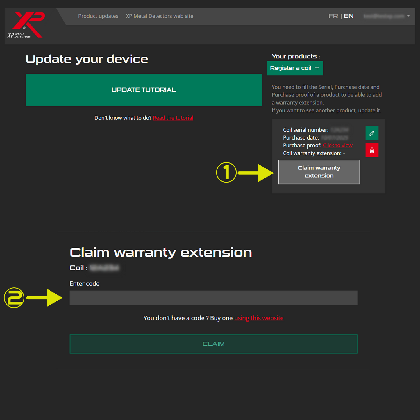 Warranty Extension - 5 extra years for XP FMF Coil